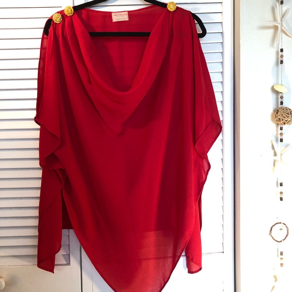 One of a kind red blouse